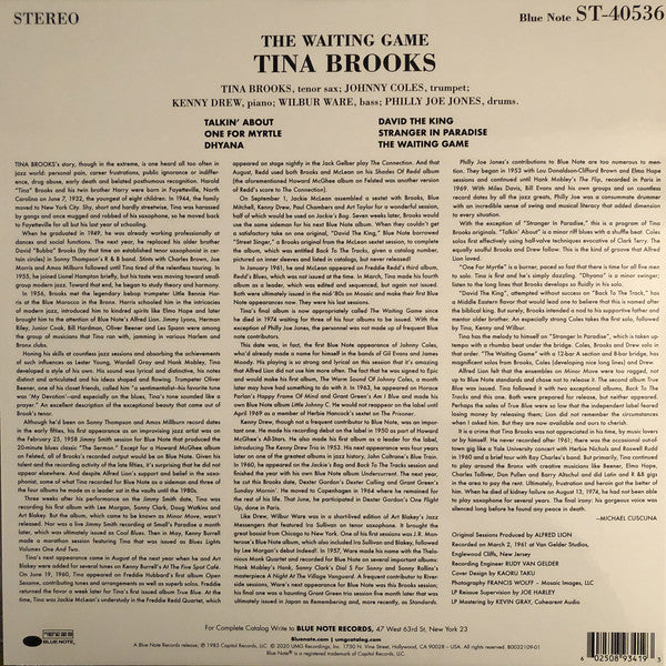 TINA BROOKS - THE WAITING GAME VINYL