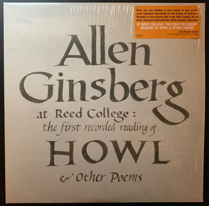 ALLEN GINSBERG - AT REED COLLEGE: THE FIRST RECORDED READING OF HOWL AND OTHER POEMS VINYL