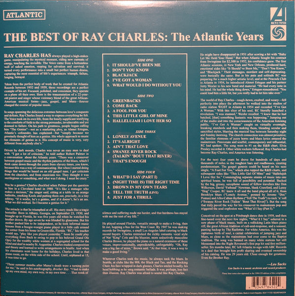 RAY CHARLES - THE BEST OF RAY CHARLES: THE ATLANTIC YEARS (2LP) (WHITE COLOURED) VINYL