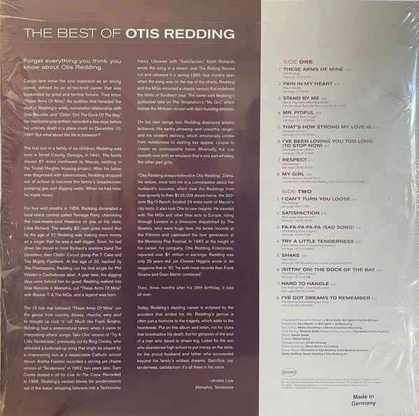 OTIS REDDING - THE BEST OF OTIS REDDING VINYL