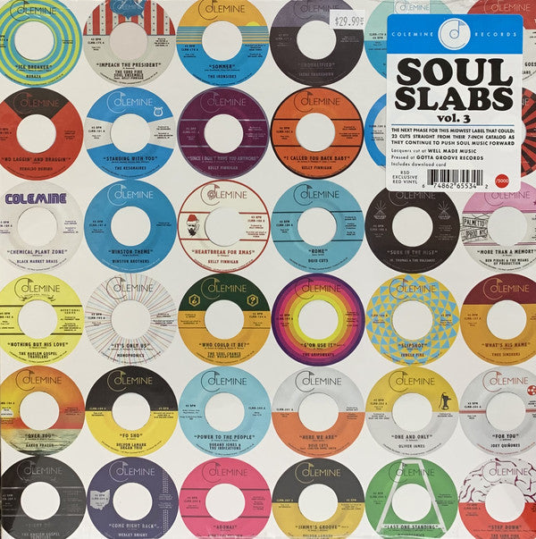 VARIOUS ARTISTS - SOUL SLABS VOL 3 (RED COLOURED) (2LP) VINYL RSD 2021