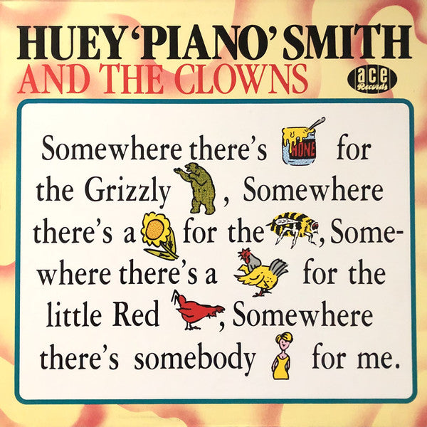 HUEY PIANO SMITH & THE CLOWNS - SOMEWHERE THERE'S HONEY FOR THE GRIZZLY... (USED VINYL 1984 UK M-/EX+)
