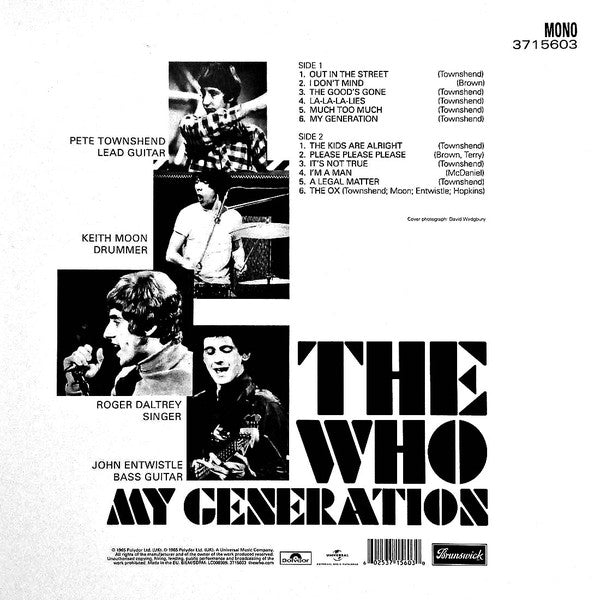 WHO - MY GENERATION VINYL