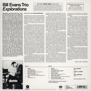 BILL EVANS TRIO - EXPLORATIONS VINYL