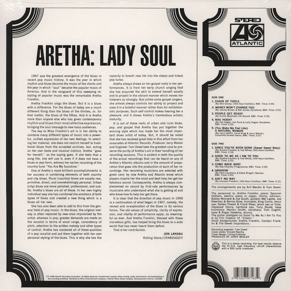 ARETHA FRANKLIN - LADY SOUL VINYL