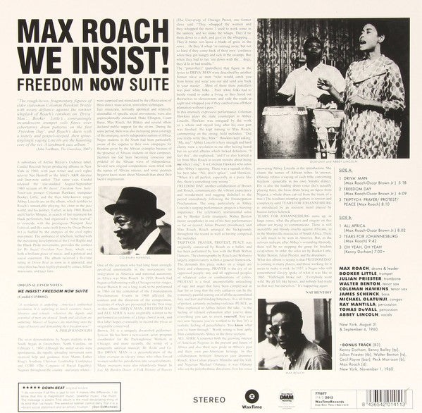 MAX ROACH - WE INSIST! VINYL