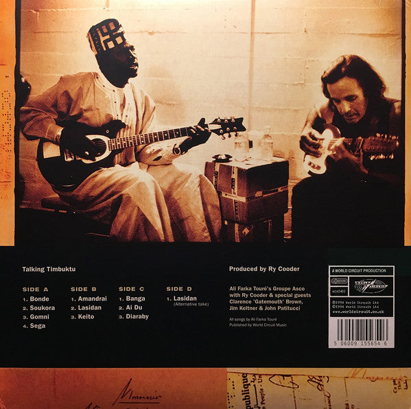 ALI FARKA TOURÉ WITH RY COODER - TALKING TIMBUKTU (2LP) VINYL