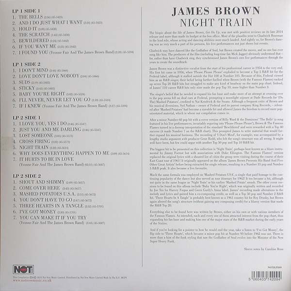 JAMES BROWN - NIGHT TRAIN: THE KING SINGLES 1960-1962 (2LP) VINYL