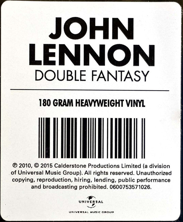 JOHN LENNON & YOKO ONO - DOUBLE FANTASY VINYL