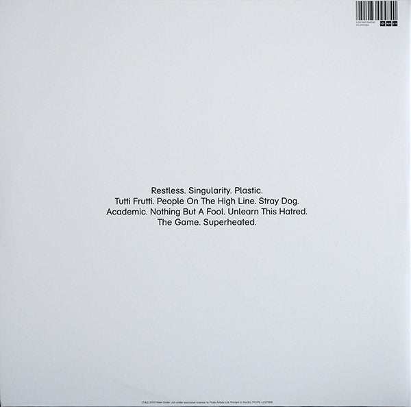 NEW ORDER - MUSIC COMPLETE (CLEAR 2LP) VINYL