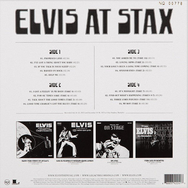 ELVIS PRESLEY - ELVIS AT STAX (2LP) VINYL