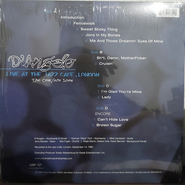 D'ANGELO - LIVE AT THE JAZZ CAFE, LONDON (2LP) VINYL