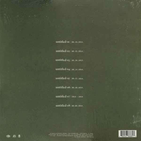 KENDRICK LAMAR - UNTITLED UNMASTERED VINYL