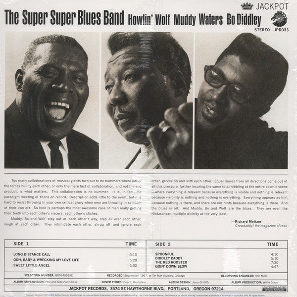 HOWLIN' WOLF, MUDDY WATERS, BO DIDDLEY - THE SUPER SUPER BLUES BAND (COLOURED) VINYL