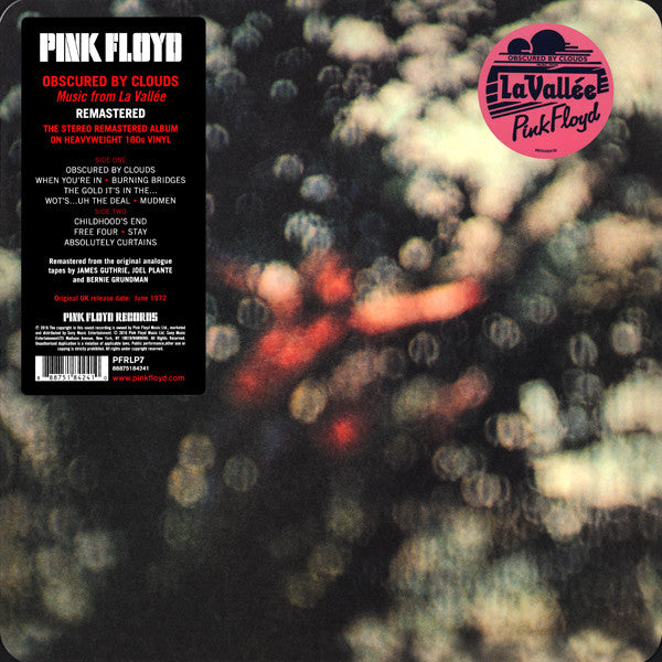 PINK FLOYD - OBSCURED BY CLOUDS (MUSIC FROM LA VALLÈE) VINYL