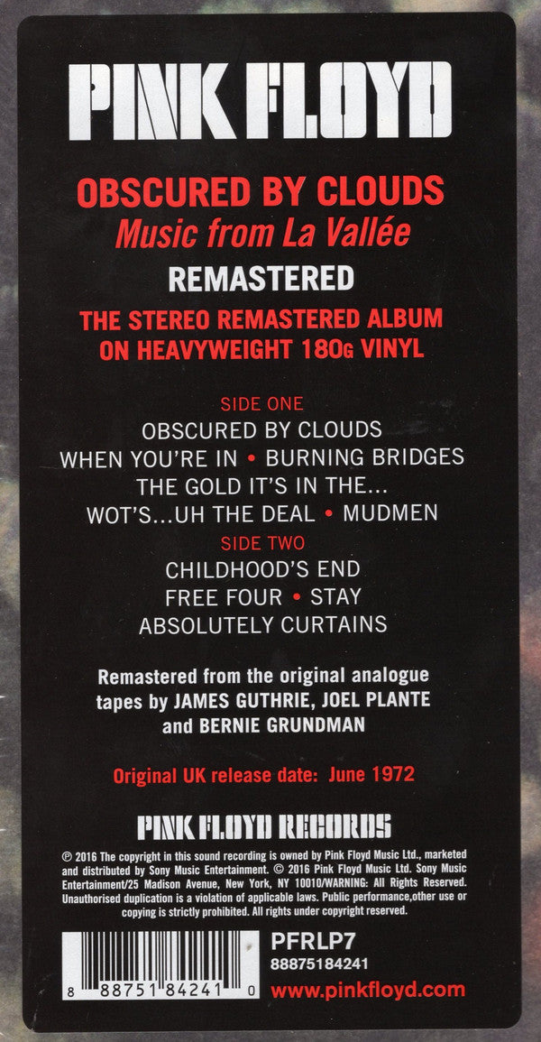 PINK FLOYD - OBSCURED BY CLOUDS (MUSIC FROM LA VALLÈE) VINYL