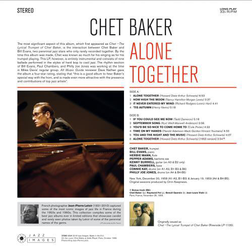 CHET BAKER - ALONE TOGETHER VINYL