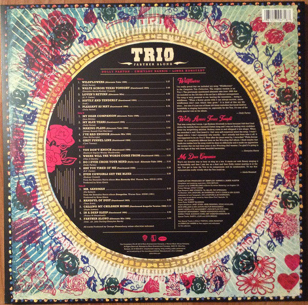 DOLLY PARTON, EMMYLOU HARRIS & LINDA RONSTADT - TRIO: FARTHER ALONG (2LP) VINYL