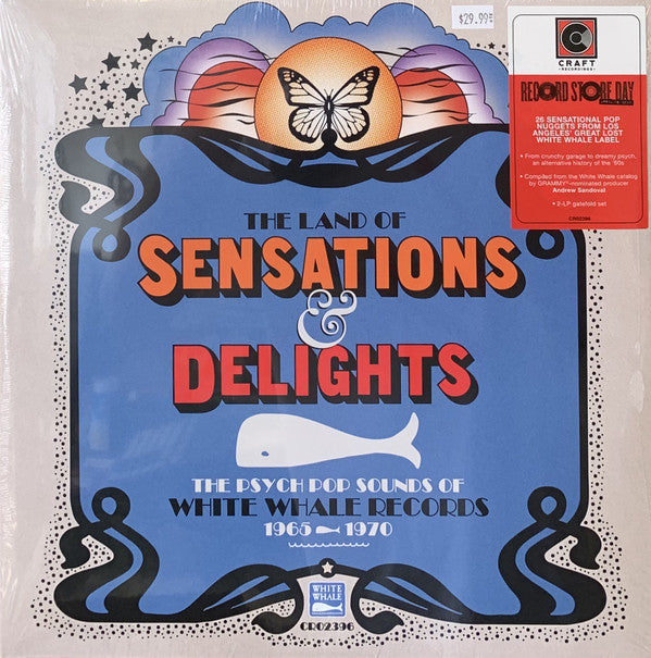 VARIOUS - THE LAND OF SENSATIONS & DELIGHTS: PSYCH POP SOUNDS OF WHITE WHALE RECORDS (2LP) VINYL RSD 2020