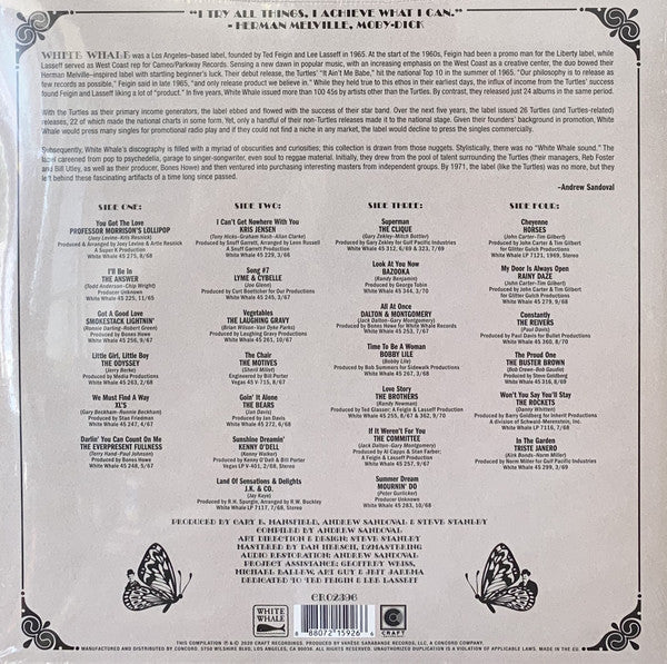 VARIOUS - THE LAND OF SENSATIONS & DELIGHTS: PSYCH POP SOUNDS OF WHITE WHALE RECORDS (2LP) VINYL RSD 2020