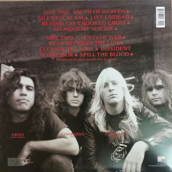 SLAYER - SOUTH OF HEAVEN VINYL