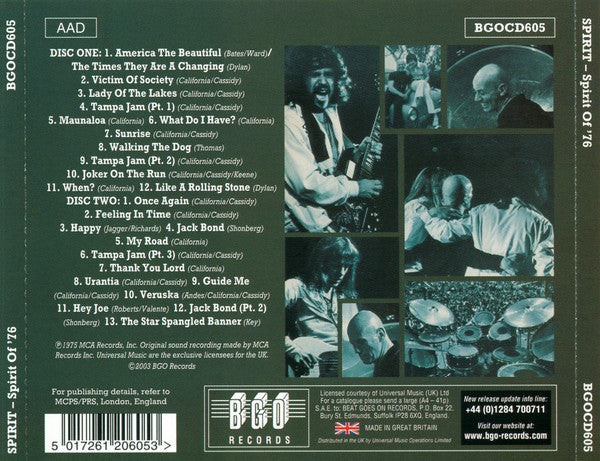 SPIRIT - SPIRIT OF '76 2CD