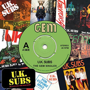 U.K. SUBS - THE GEM SINGLES (GREEN COLOURED) VINYL