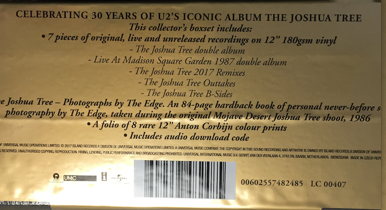 U2 - THE JOSHUA TREE (7LP) VINYL BOX SET