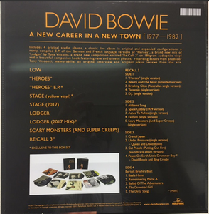DAVID BOWIE - A NEW CAREER IN A NEW TOWN 1977-1982 (LP) VINYL BOX SET