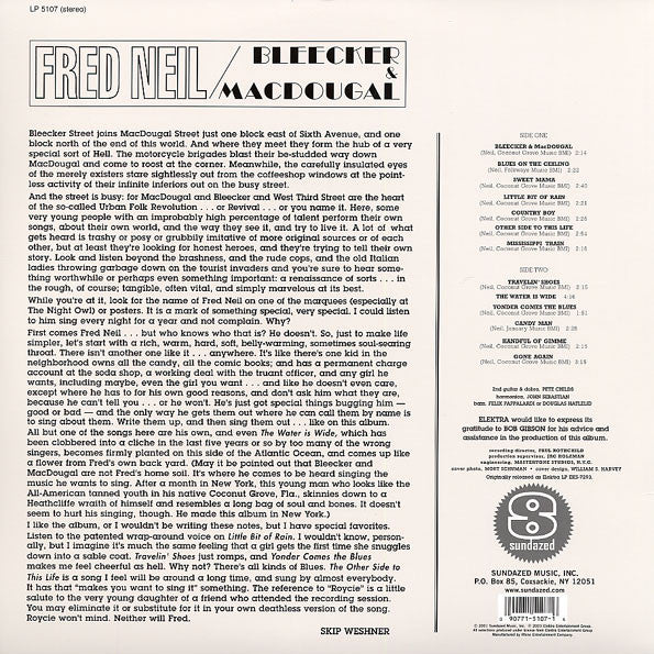 FRED NEIL - BLEECKER & MACDOUGAL VINYL