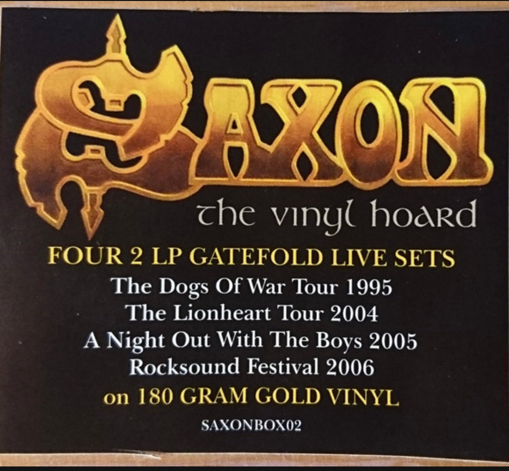 SAXON - THE VINYL HOARD (4 x DOUBLE LP LIVE SET) VINYL