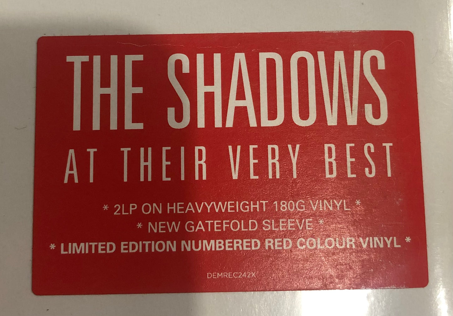 THE SHADOWS - AT THEIR VERY BEST (2x LP COLOURED LTD ED) VINYL