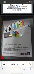 NEW ORDER – MUSIC COMPLETE (8 PIECE COLOURED VINYL BOX SET) VINYL