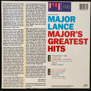 MAJOR LANCE - MAJOR'S GREATEST HITS (USED VINYL 1987 US M-/M-)