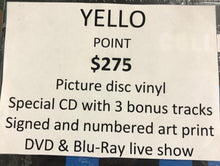 Load image into Gallery viewer, YELLO – POINT (COLLECTOR&#39;S BOX) (LP PICTURE DISC + CD + DVD) VINYL
