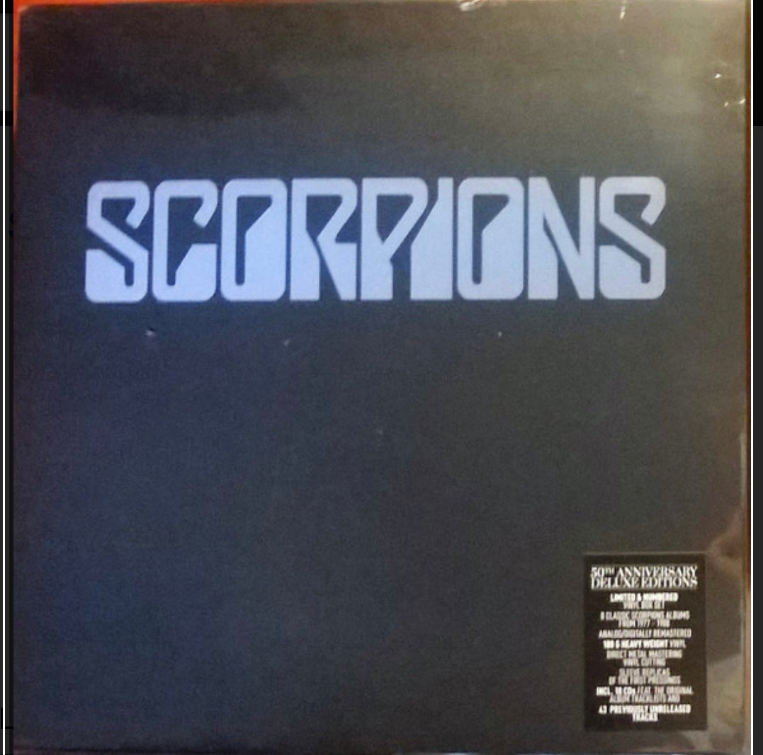 SCORPIONS - 50TH ANNIVERSARY DELUXE EDITIONS (8 LP 10 CD BOXSET