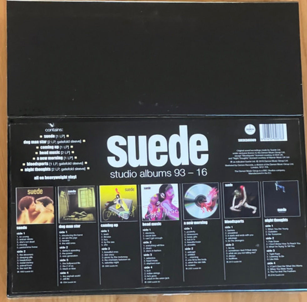 SUEDE - STUDIO ALBUMS 93 - 16 (7 x LP BOX SET COLOURED) VINYL