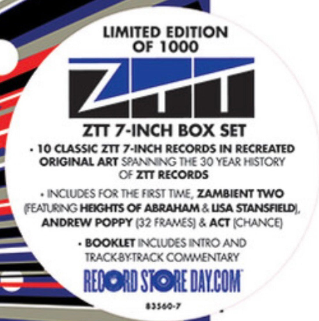 VARIOUS ARTISTS - ZANG TUUM TUMB (THE RE-ORGANIZATION OF POP) (10 x 7" BOX SET) VINYL