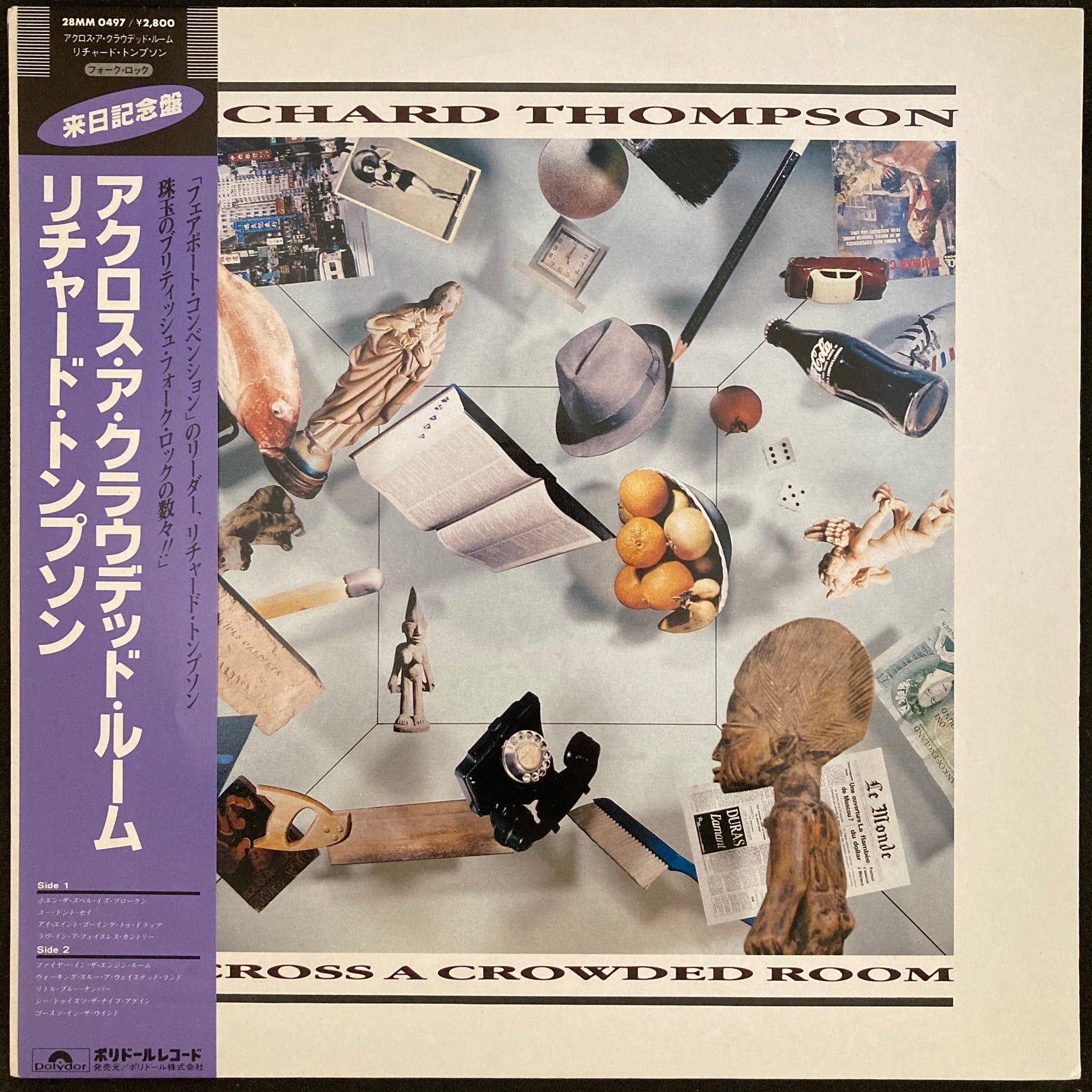 RICHARD THOMPSON - ACROSS A CROWDED ROOM (USED VINYL 1986 JAPAN M-/M-)