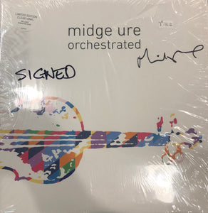 MIDGE URE – ORCHESTRATED (2 X VINYL, LP, LIMITED EDITION, CLEAR, AUTOGRAPHED) VINYLS