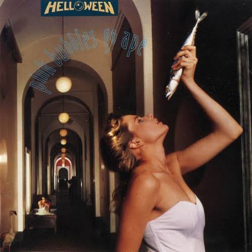HELLOWEEN - PINK BUBBLES GO APE 40TH ANNIVERSARY (SPLATTER COLOURED) VINYL
