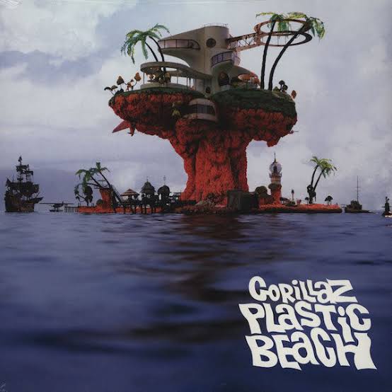 GORILLAZ - PLASTIC BEACH (USED VINYL 2010 U.K. 2LP M- M-)