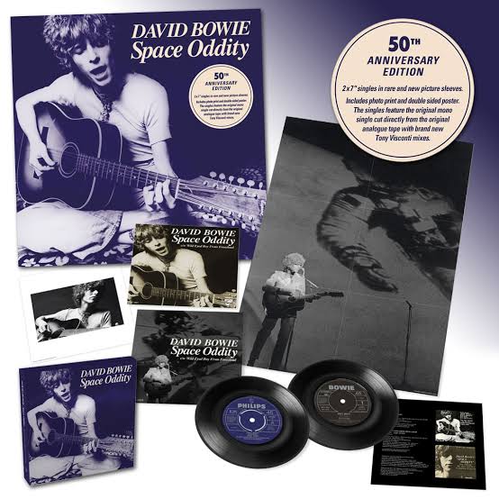 DAVID BOWIE - SPACE ODDITY 50TH ANNIVERSARY 2x7" SINGLE BOX