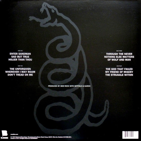 METALLICA - BLACK ALBUM (2LP) VINYL