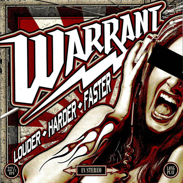 WARRANT - LOUDER HARDER FASTER (RED COLOURED) VINYL